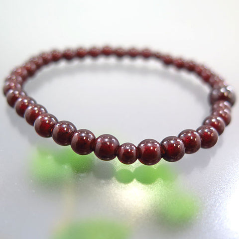 Indian Garnet 5mm bead bracelet, matching set