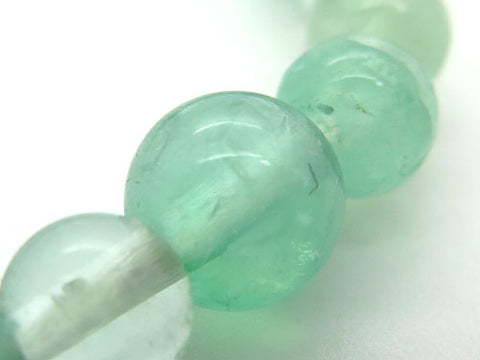 Green fluorite 7mm bead bracelet, matching set