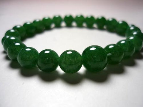 Indian jade round bead bracelet 8mm