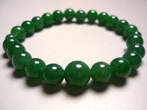 Jade round bead bracelet, 8mm