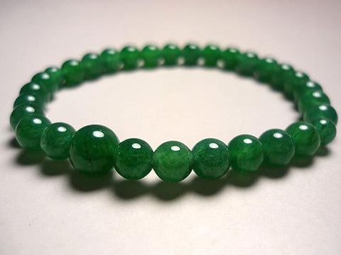 Jade round bead bracelet, 6mm