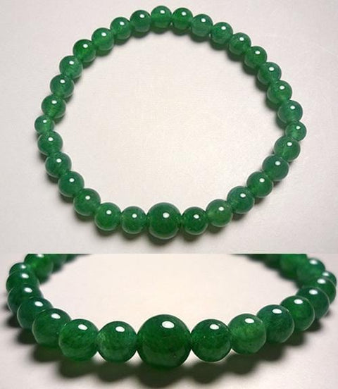 Jade round bead bracelet, 6mm