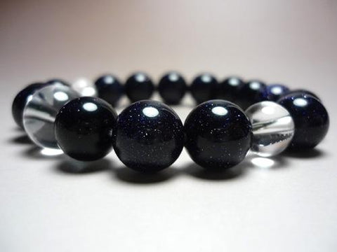 Purple Goldstone 12mm Bracelet, Crystal Finish