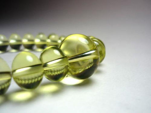 Green amber 8mm tangerine-cut bead bracelet, matching set