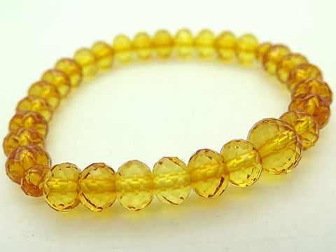 Champagne Amber mikan-dama cut-glass bracelet, matching set