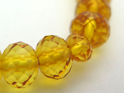 Champagne Amber mikan-dama cut-glass bracelet, matching set