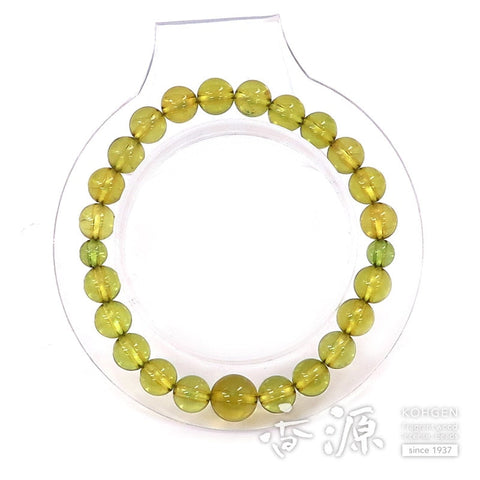 Green amber 8mm bead bracelet, matching set, limited edition