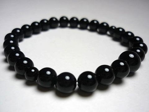 Black Onyx Bead Bracelet 633o011000000 - bead detail 2