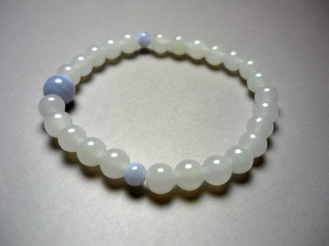 White Onyx & Chalcedony Bracelet