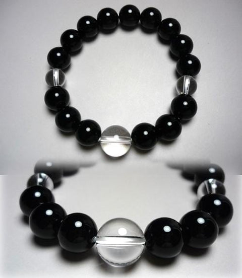 Black Onyx 12mm Bead Bracelet 633o051000000 - full view