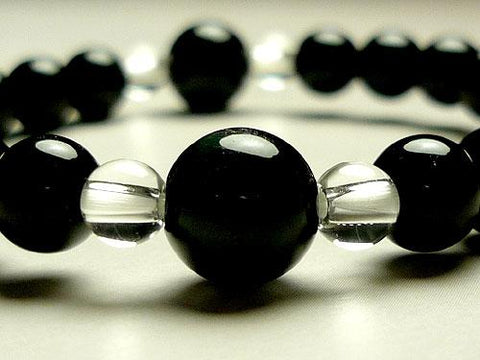 Black Onyx Formal Bracelet with Blue Tiger's Eye 633o091000000 - bead detail