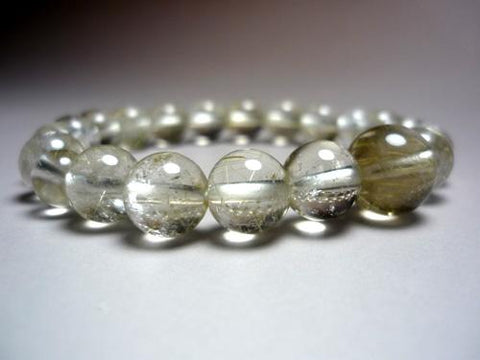 Rutile Quartz (Gold Wire) Bracelet, 10mm, B, Limited Edition