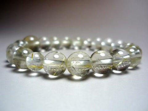 Rutile Quartz (Gold Wire) Bracelet, 10mm, B, Limited Edition