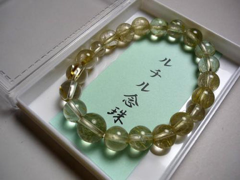 Rutile Quartz (Gold Wire) Bracelet, 10mm, C, Limited Edition