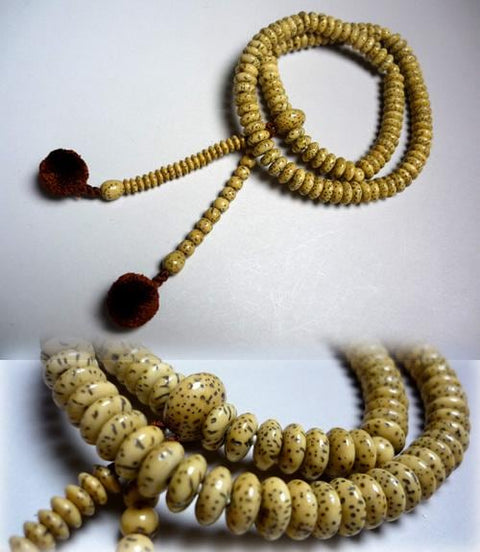 Prayer Beads Bracelet, Star Moon Bodhi Seed, Tendai Sect, Double-Strand