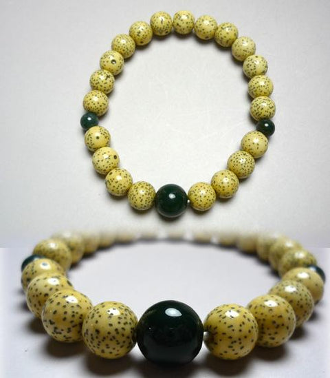 Starry Bodhi Seed Bracelet, Bloodstone Accent