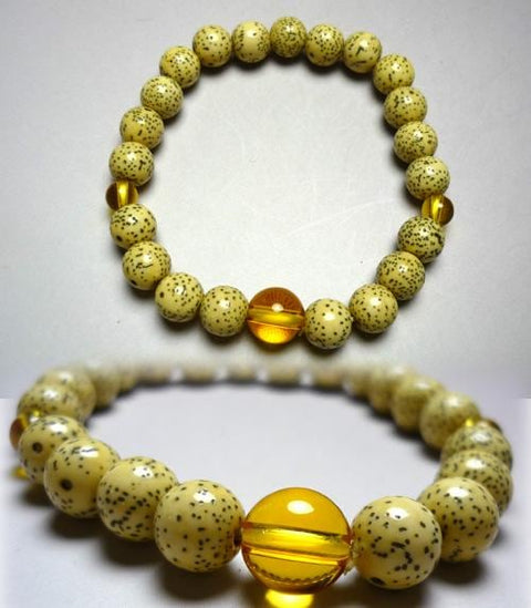 Starry Bodhi Seed Birthstone Bracelet, November, Citrine