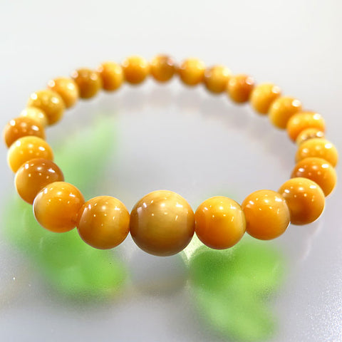 White Tiger's Eye Bracelet, 8mm Beads, Matching Set