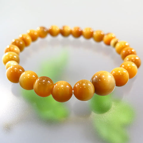 White Tiger's Eye Bracelet, 8mm Beads, Matching Set