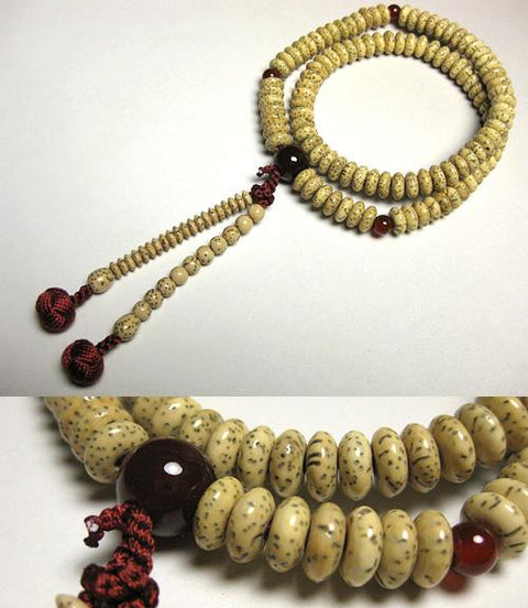 Agate Formal Prayer Beads Bracelet 633v007000000 - Tendai sect, July birthstone