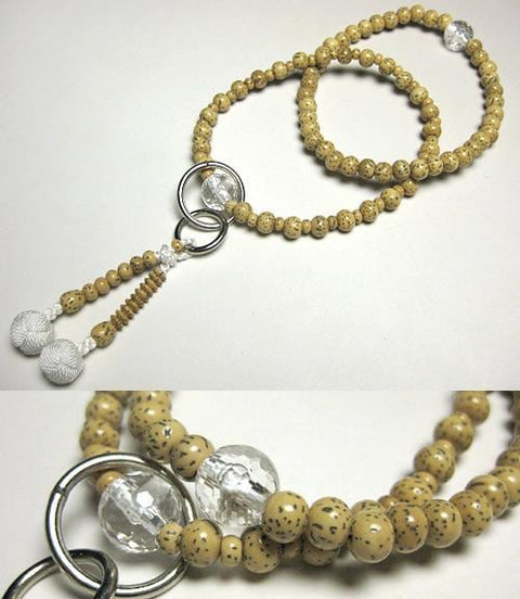 Cut Crystal Formal Prayer Beads Bracelet 633v017000000 - Jodo Shu sect, April birthstone