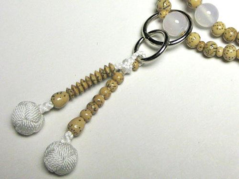 White Agate Formal Prayer Beads Bracelet 633v019000000 - bead detail 3