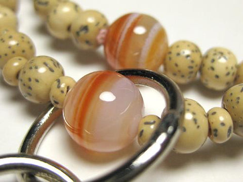 Striped Agate Formal Prayer Beads Bracelet 633v022000000 - stone close-up