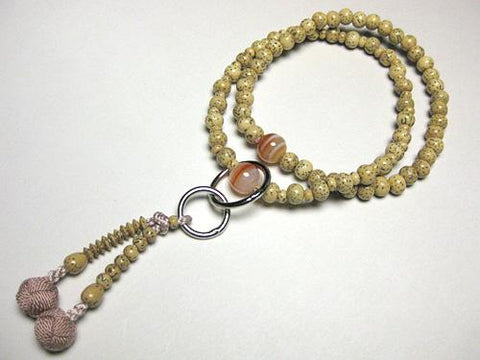 Striped Agate Formal Prayer Beads Bracelet 633v022000000 - tassel detail
