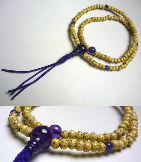 Amethyst Formal Prayer Beads Bracelet 633v028000000 - Rinzai Zen sect, February birthstone
