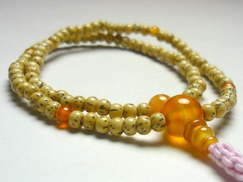 Striped Agate Formal Prayer Beads Bracelet 633v035000000 - tassel detail