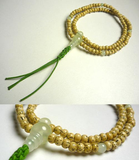 Green Onyx Formal Prayer Beads Bracelet 633v037000000 - Rinzai sect, October birthstone