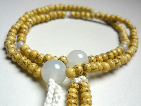White Agate Formal Prayer Beads Bracelet 633v046000000 - bead detail 2