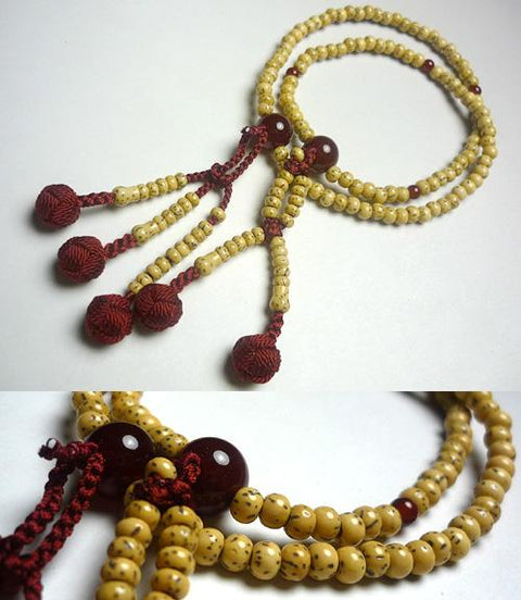 Agate Formal Prayer Beads Bracelet 633v047000000 - Nichiren sect, July birthstone