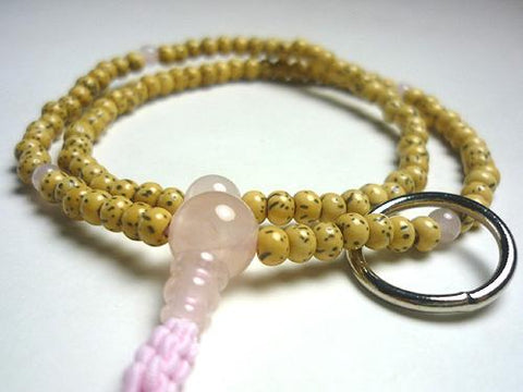 Rose Quartz Formal Prayer Beads Bracelet 633v056000000 - stone close-up
