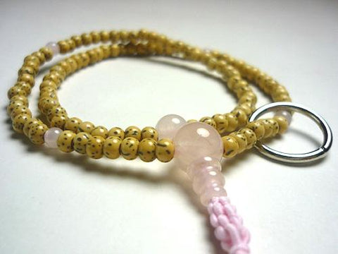 Rose Quartz Formal Prayer Beads Bracelet 633v056000000 - tassel detail
