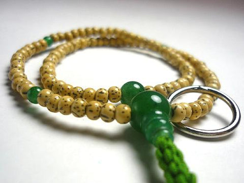 Aventurine Formal Prayer Beads Bracelet 633v058000000 - tassel detail