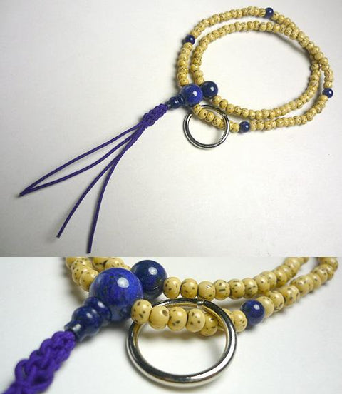 Lapis Lazuli Formal Prayer Beads Bracelet 633v063000000 - Soto Zen sect, September birthstone