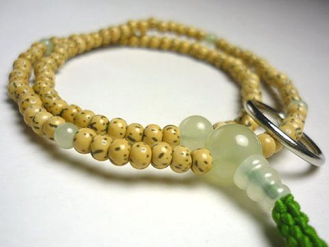 Green Onyx Formal Prayer Beads Bracelet 633v064000000 - tassel detail