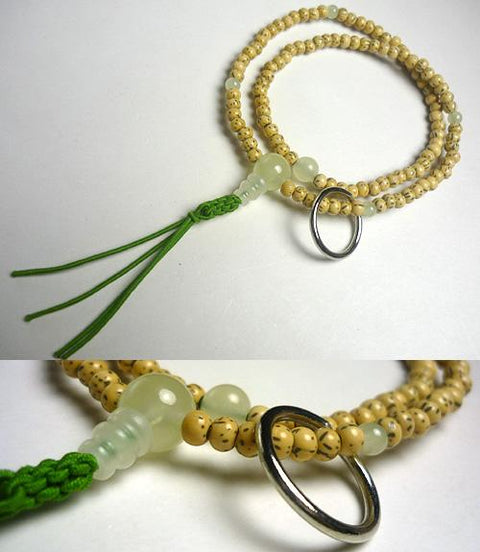 Green Onyx Formal Prayer Beads Bracelet 633v064000000 - Soto Zen sect, October birthstone