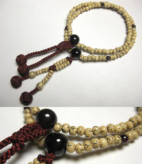 Garnet Formal Prayer Beads Bracelet 633v067000000 - Jodo Shinshu sect, January birthstone