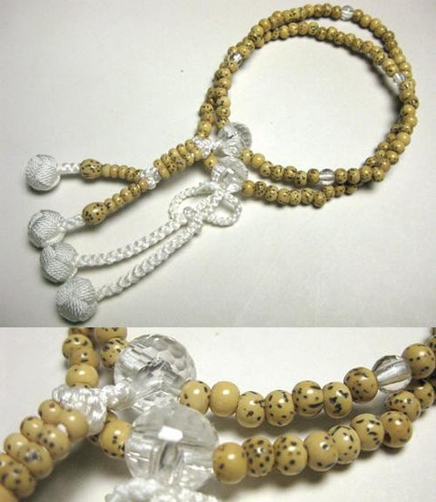 Cut Crystal Formal Prayer Beads Bracelet 633v070000000 - Jodo Shinshu sect, April birthstone