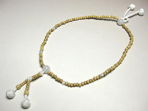 White Agate Formal Prayer Beads Bracelet 633v073000000 - bead detail