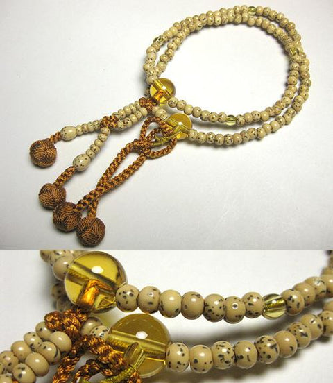 Citrine Formal Prayer Beads Bracelet 633v078000000 - Jodo Shinshu sect, November birthstone