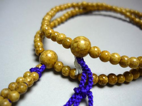 Nichiren sect formal bracelet, Indian Bodhi seed, matching set