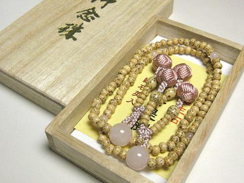 Rose Quartz Formal Prayer Beads Bracelet 633v083000000 - stone close-up