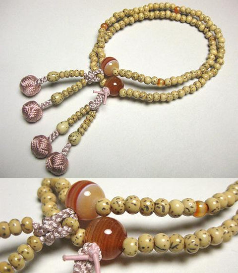 Shingon sect formal bracelet, Starry Moon Bodhi seed and sardonyx
