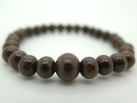 Glossy Ironwood (Tagayasan) Bracelet, 6mm Beads, Matching Set