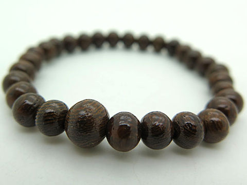 Glossy Ironwood (Tagayasan) Bracelet, 6mm Beads, Matching Set