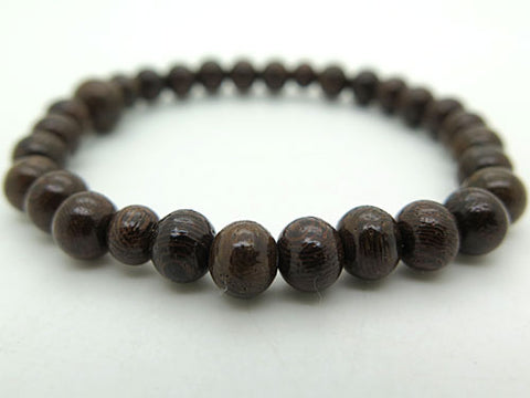 Glossy Ironwood (Tagayasan) Bracelet, 6mm Beads, Matching Set