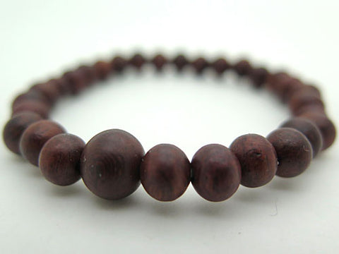 Rosewood (Shitan) Bracelet, 6mm Beads, Matching Set